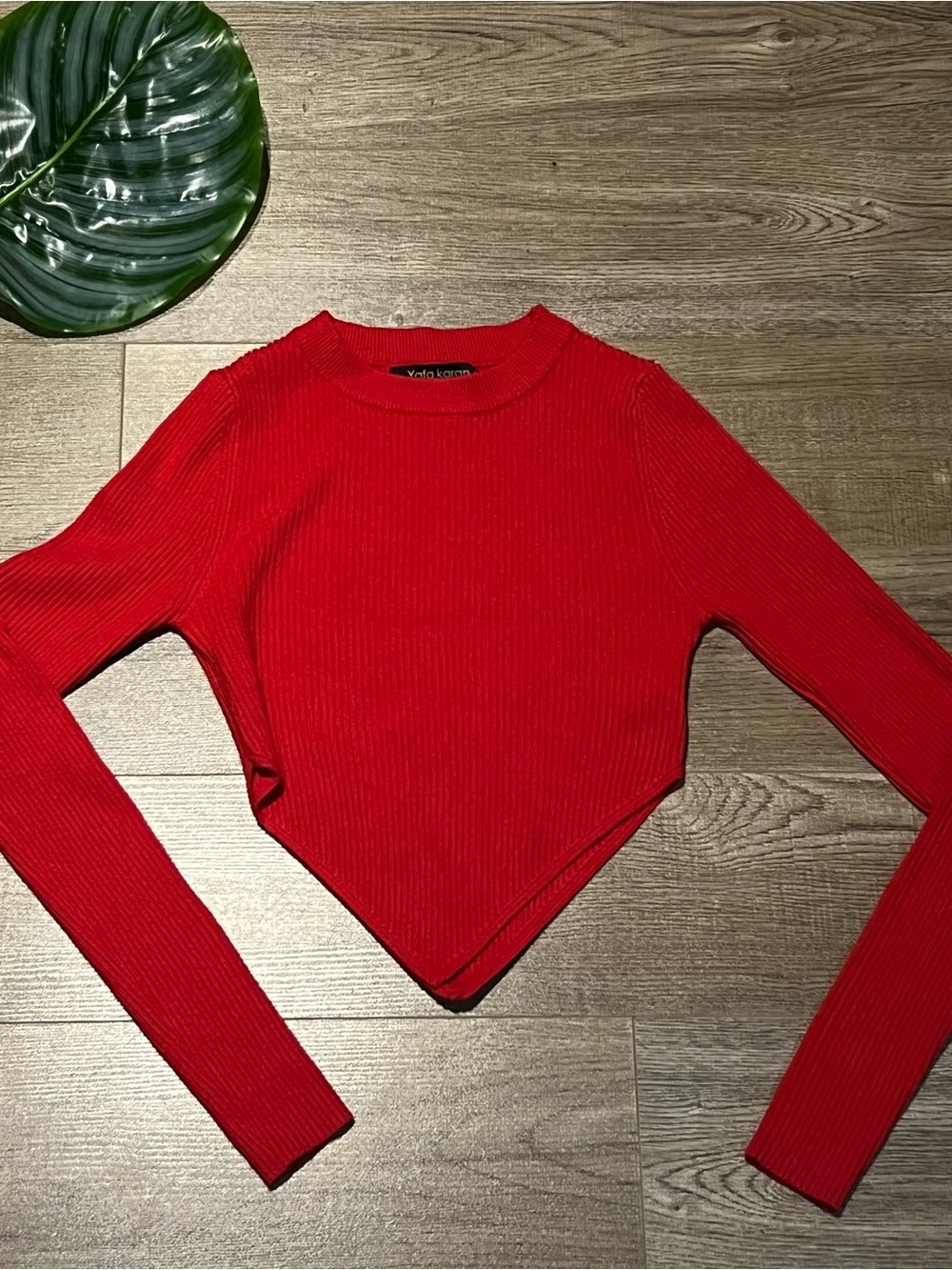🔴 Red Y2K Handkerchief Crop Top